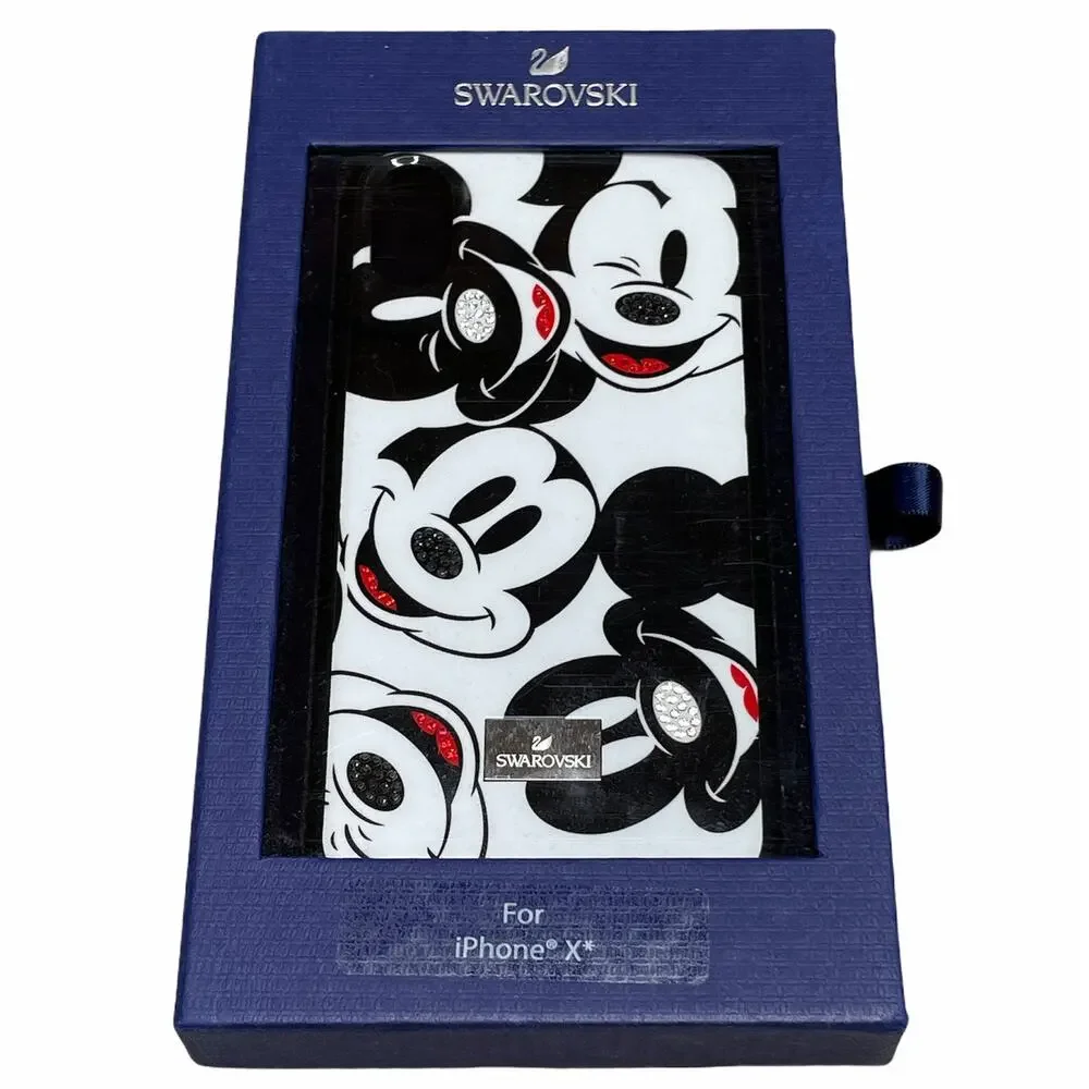 Swarovski Crystal Iphone X / XS Mickey Mouse Face Phone Case New